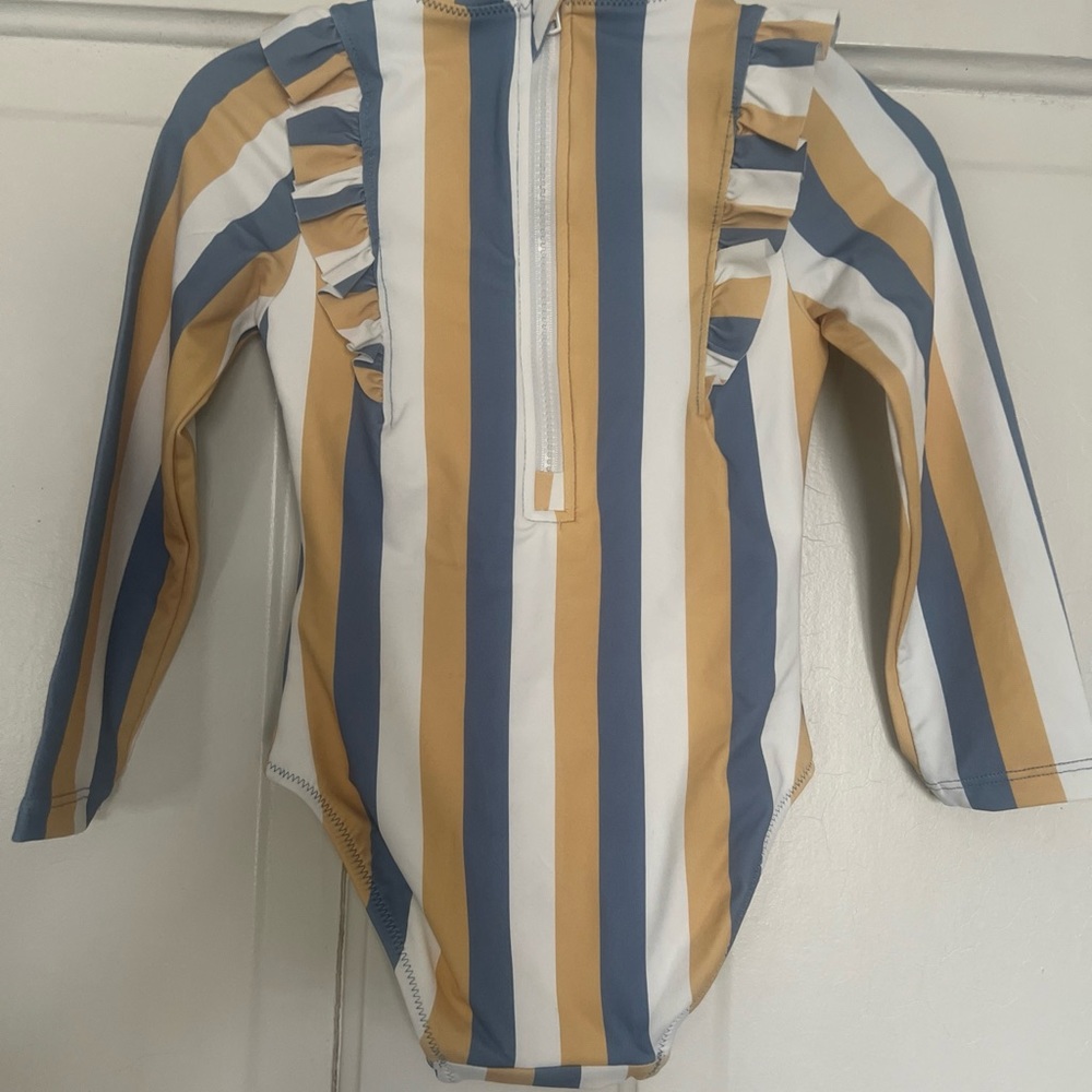 Striped Kids Swim One Piece - Picture 4 of 5